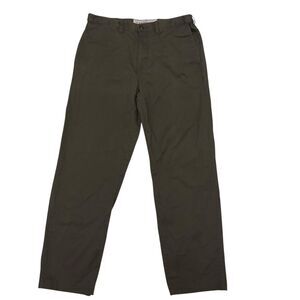 Lands' End Legacy Chino Pants Men's Green Classic Cotton Blend Size 32